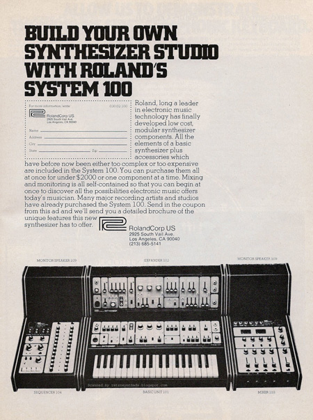 Build your own Synthesizer Studio with Roland's System 100