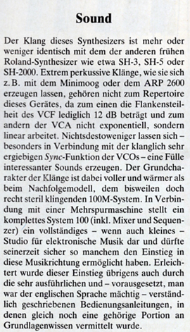 Matthias Becker über das System 100