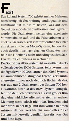 Matthias Becker über das System 700