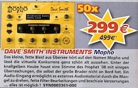 50x 299 € Dave Smith Instruments Mopho
