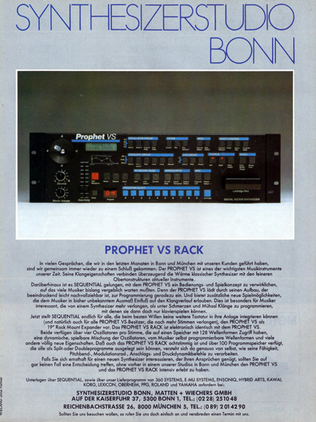 Prophet VS Rack