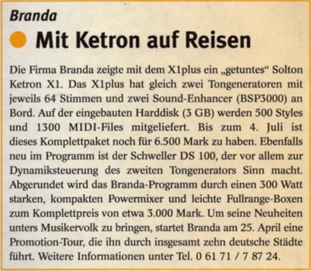 Mit Ketron auf Reisen