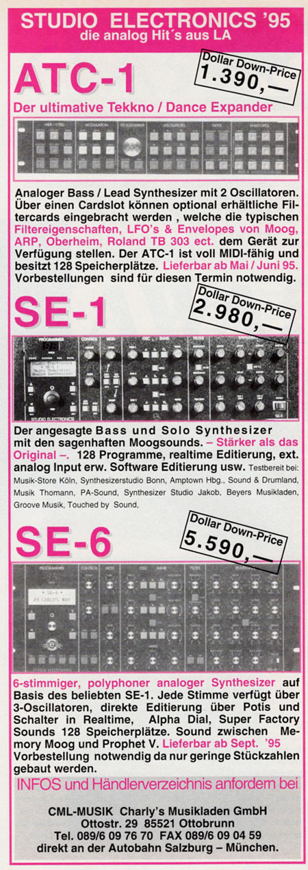 Studio Electronics ’95 - Die analog Hit’s aus LA