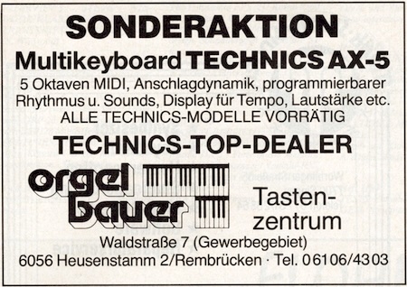 SONDERAKTION Multikeyboard TECHNICS AX-5