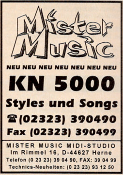 Mister Music - KN 5000 Styles und Songs