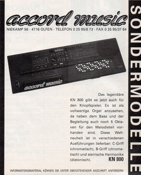 SONDERMODELLE accord music