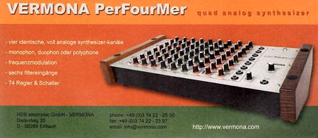Vermona PerFourMer quad analog synthesizer