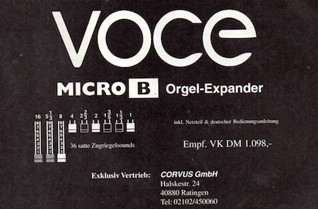 VOCE MICRO B Orgel-Expander