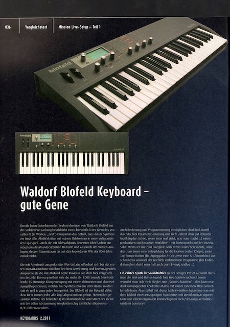 Waldorf Blofeld Keyboard - gute Gene