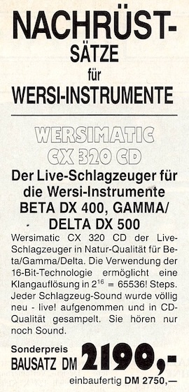 Wersi-Beta: Nachrüstsatz CX