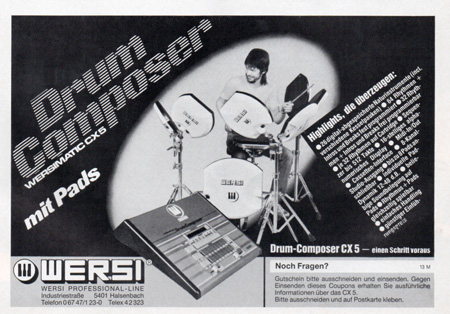 Drum Composer Wersimatic CX5 mit Pads - Highlights, die überzeugen: ... Drum Composer Wersimatic CX5 mit Pads - Highlights, die überzeugen: ...
