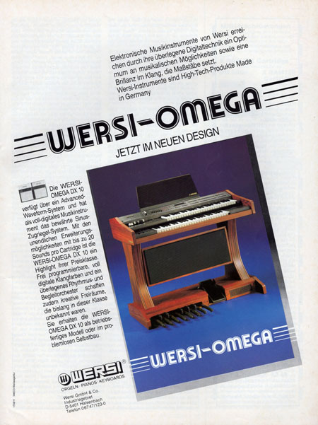 WERSI OMEGA - Jetzt im neuen Design 