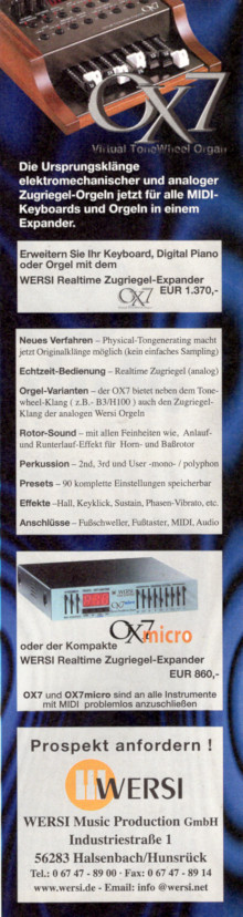 OX7 - Virtual Tonewheel Organ
