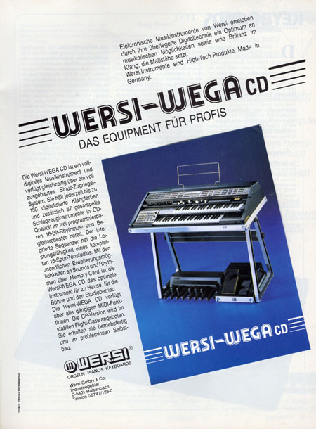 WERSI-WEGA CD - Das Equipment für Profis