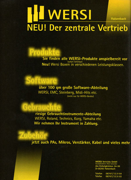 WERSI NEU! Der zentrale Vertrieb