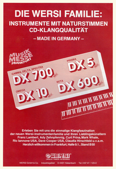 Die Wersi Familie: Instrumente mit Naturstimmen CD-Klangqualität - Made in Germany -