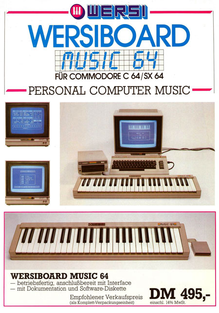 WERSIBOARD MUSIC 64 für COMMODORE C64/SX64