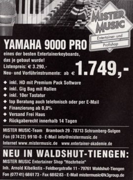 Yamaha 9000 Pro - ab € 1.749,-