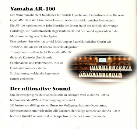 Inlay Yamaha Demo-CD