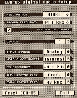 YAMAHA: CBX-D5: Setting-Box