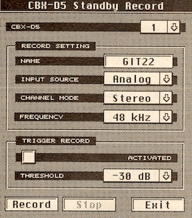 YAMAHA: CBX-D5: Standby-Record