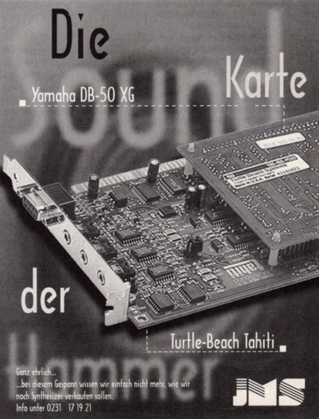 Die Yamaha DB-50XG Karte der Turtle-Beach Tahiti Die Yamaha DB-50XG Karte der Turtle-Beach Tahiti