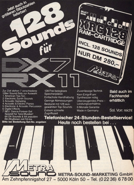 128 Sounds für DX7 und RX11