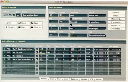 Motif XF Voice Editor Motif XF Voice Editor