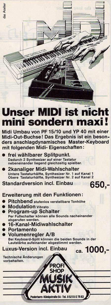 Unser MIDI ist nicht mini sondern maxi! Unser MIDI ist nicht mini sondern maxi!