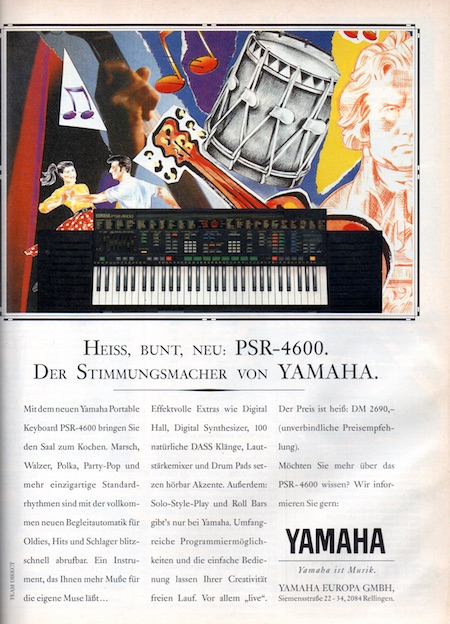 Heiß, Bunt, Neu: PSR-4600. Der Stimmungsmacher von YAMAHA. Heiß, Bunt, Neu: PSR-4600. Der Stimmungsmacher von YAMAHA.