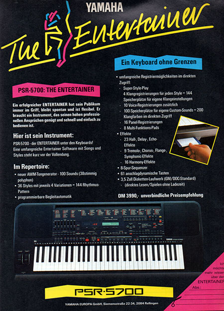 The Entertainer PSR-5700 - The Entertainer - Ein Keyboard ohne Grenzen The Entertainer PSR-5700 - The Entertainer - Ein Keyboard ohne Grenzen