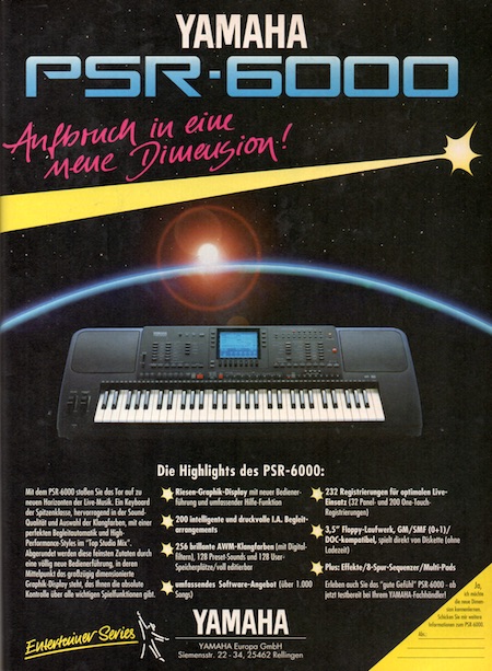 YAMAHA PSR-6000 - Aufbruch in eine neue Dimension! YAMAHA PSR-6000 - Aufbruch in eine neue Dimension!