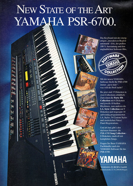 NEW STATE OF THE ART: YAMAHA PSR-6700. Software Yamaha Collection.