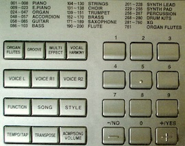 YAMAHA: PSR-740: Bedienfeld