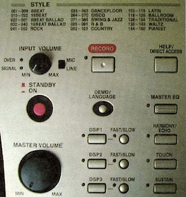 YAMAHA: PSR-740: Bedienfeld