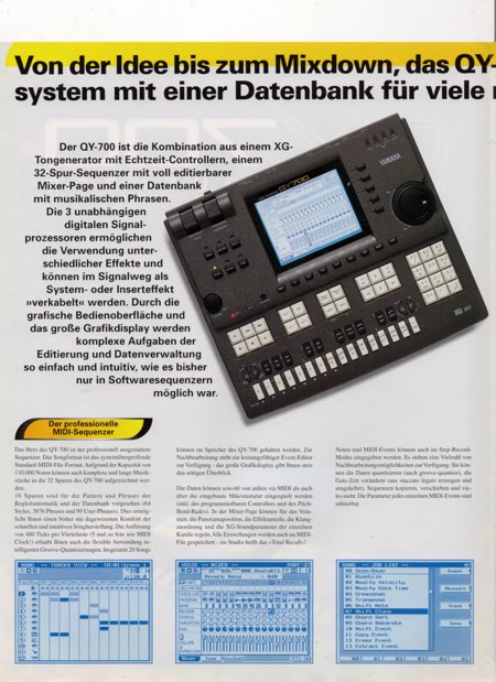 Von der Idee bis zum Mixdown, das QY-700 ...