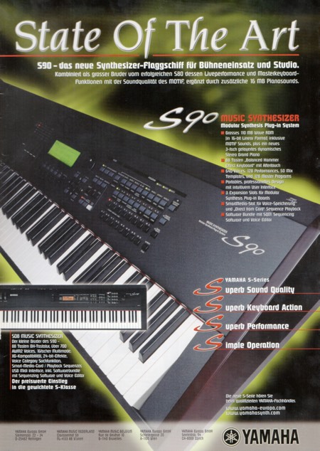 State of the Art - S90 - das neue Synthesizer Flaggschiff für Bühneneinsatz und Studio.