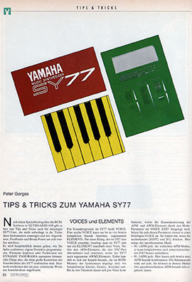 Tipps & Tricks zum YAMAHA SY-77