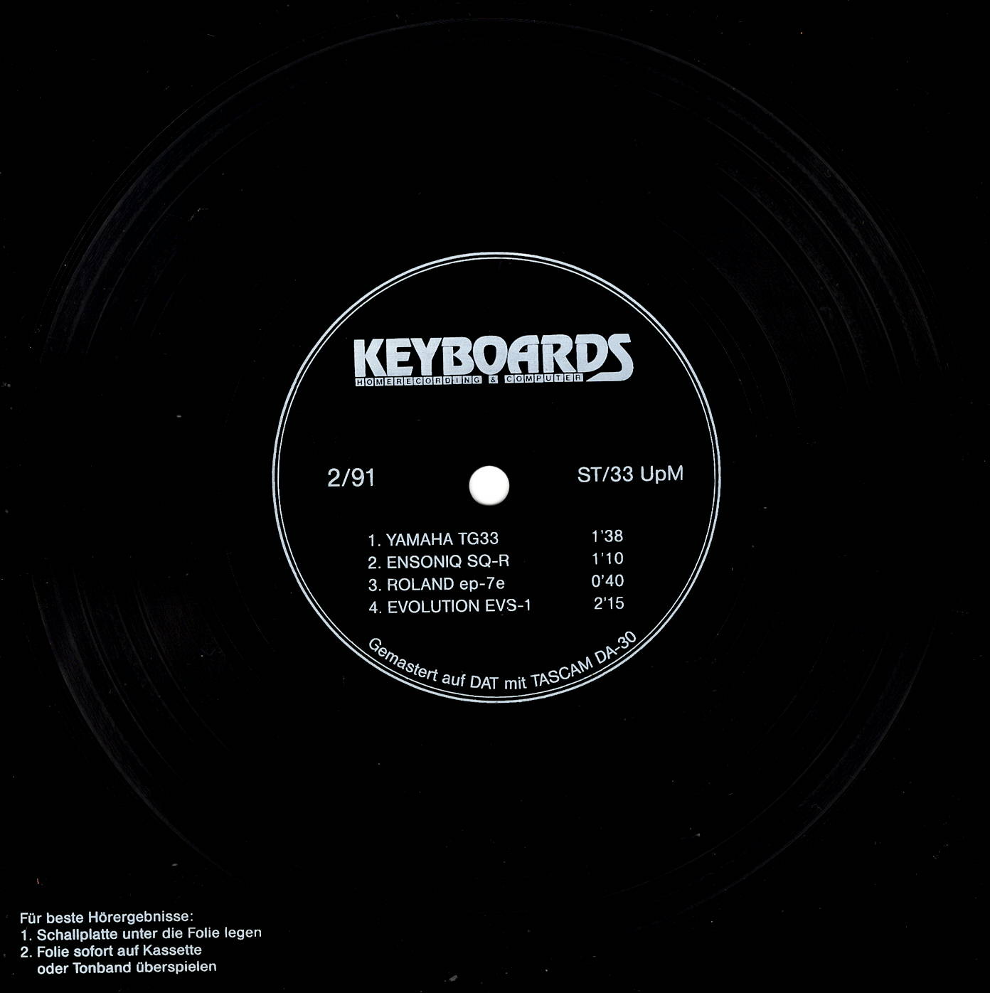 EVOLUTION SYNTHESIS: EVS-1