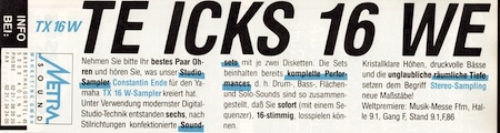 TE ICKS 16 WE