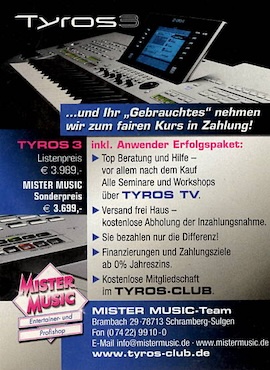 Tyros 3 ...und Ihr „Gebrauchtes“ nehmen wir zum fairen Preis in Zahlung!