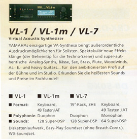 VL-1, VL-1m, VL-7 - Virtual Acoustic Synthesizer