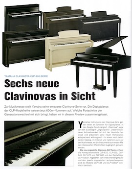 Sechs neue Clavinovas in Sicht