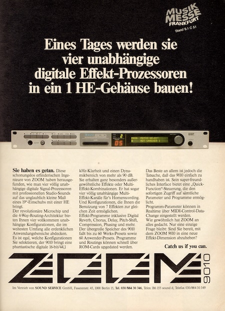 Eines Tages werden sie vier unabhängige digitale Effekt-Prozessoren in ein 1HE-Gehäuse bauen!